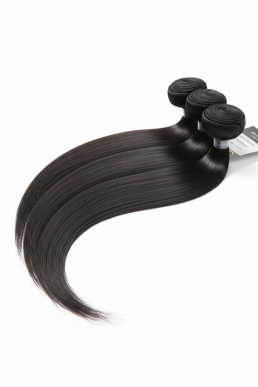 Straight Brazilian Hair 26" - Side