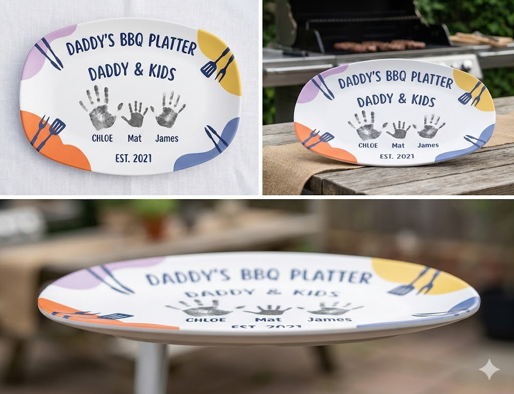 Personalized "Grill Master" Father's Day BBQ Platter