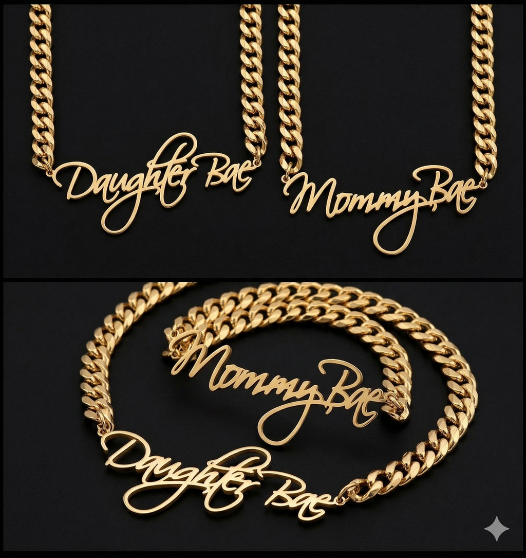 The Cuban Cursive Nameplate Necklace