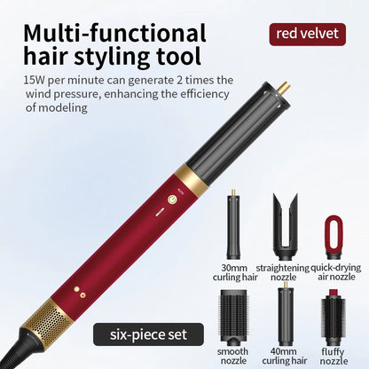 HS09 6-in-1 Professional Hair Styler: Dry, Curl & Straighten