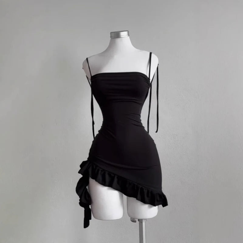 2026 Sexy Sleeveless Backless Mini Dress | Lace-Up Bodycon Club Dress