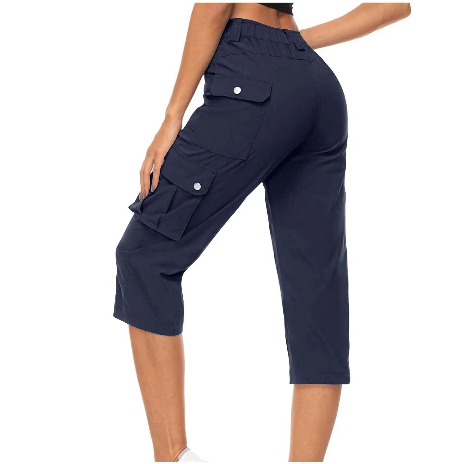 High Waist Cargo Capris Pants – Women's Summer Casual Hiking Trousers