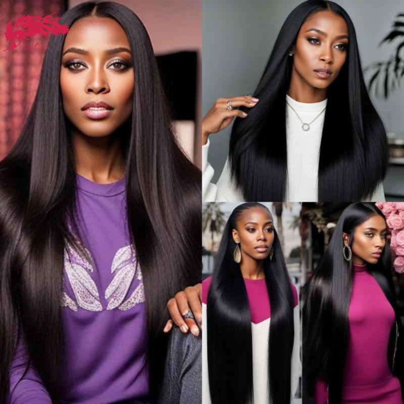 Luxe Hair Bundles Straight Human Hair Bundles Virgin Hair Weave For Women Indian 100% Human Hair Extensions