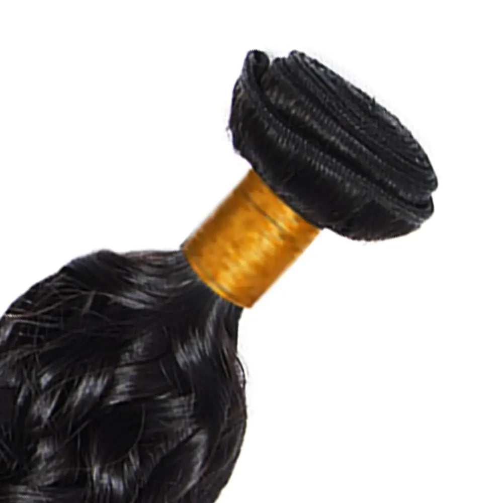 Bundles Human Hair Color 1B Water Wave Bundles Brazilian Hair 1 Bundle Natural Black Wet and Wavy Bundle Double Weft Hair Weave