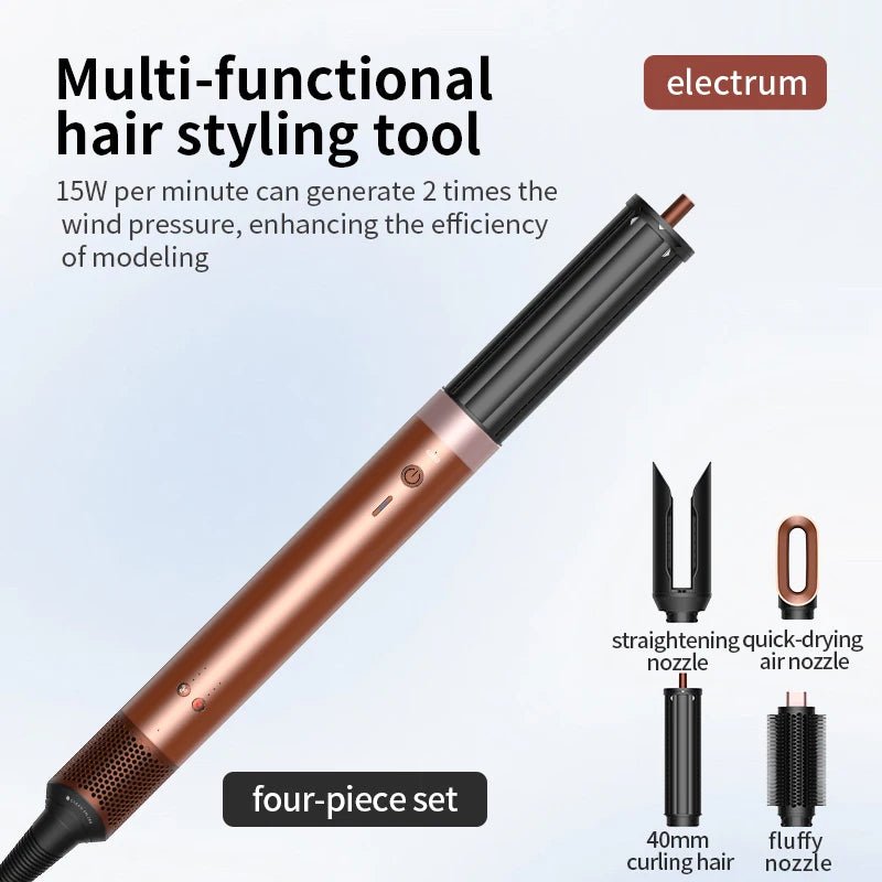 HS09 6-in-1 Professional Hair Styler: Dry, Curl & Straighten