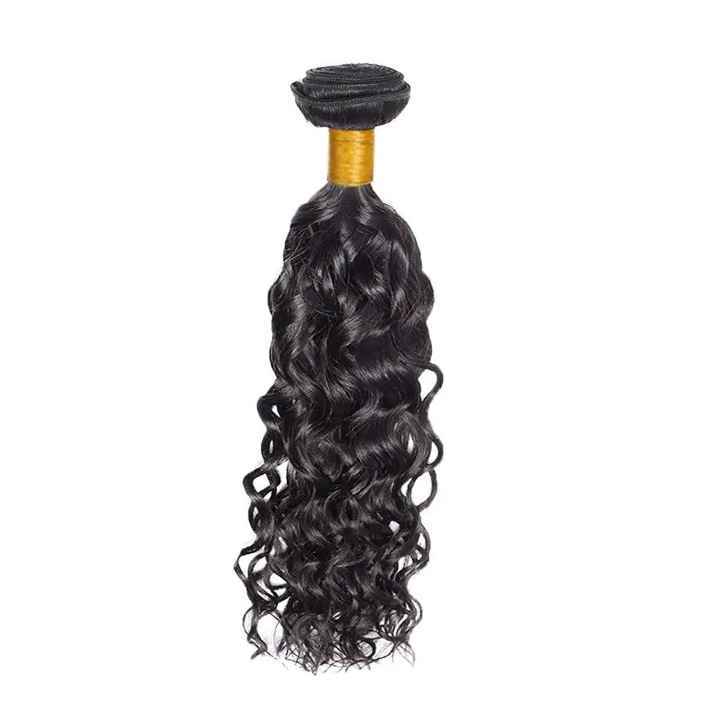 Bundles Human Hair Color 1B Water Wave Bundles Brazilian Hair 1 Bundle Natural Black Wet and Wavy Bundle Double Weft Hair Weave