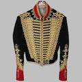 Men's Military Hussar Jacket Historical Napoleonic Uniform Coat Victorian Civil War Imperial Officers Parade Drummer Costume