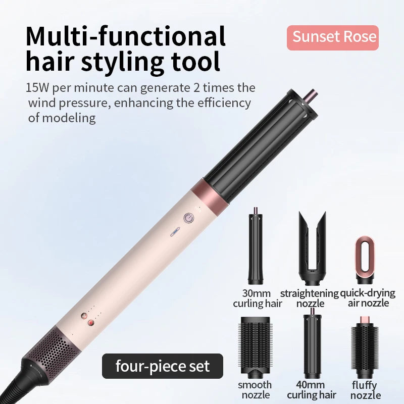 HS09 6-in-1 Professional Hair Styler: Dry, Curl & Straighten