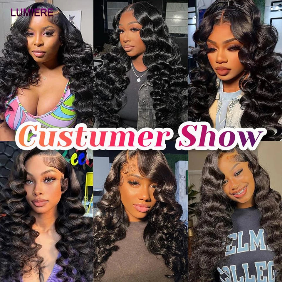 Loose Deep Wave Bundle With Closure Frontal HD Transparent Lace And Closure Virgin Raw Curly Human Hair Bundle Deal Hair Extensi