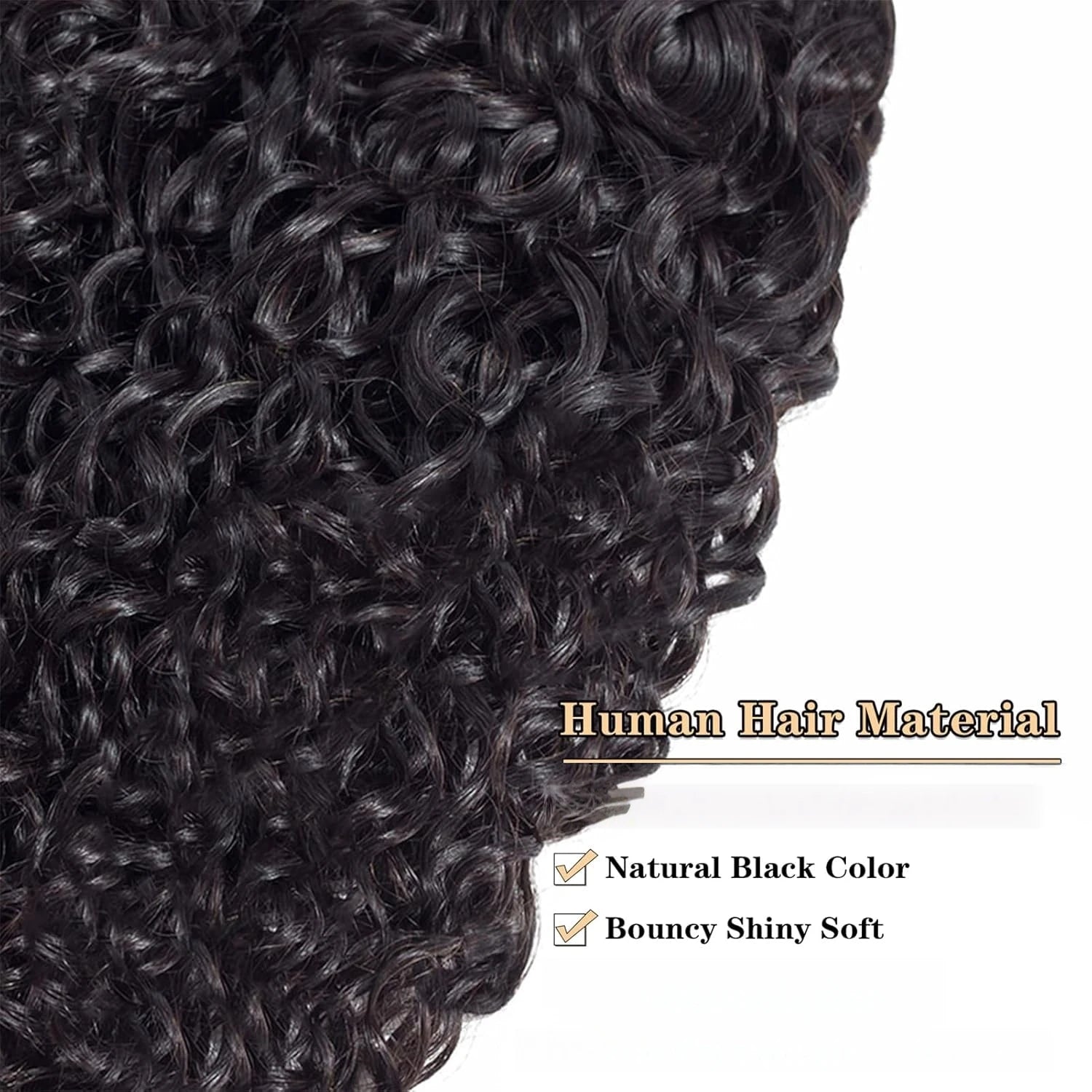 Bundles Human Hair Color 1B Water Wave Bundles Brazilian Hair 1 Bundle Natural Black Wet and Wavy Bundle Double Weft Hair Weave