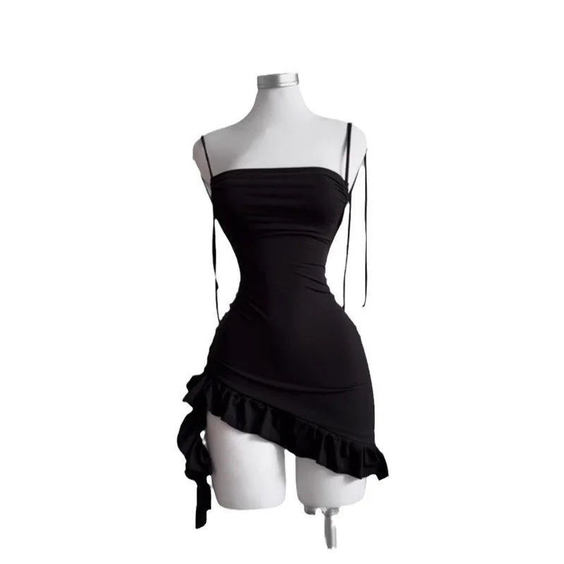 2026 Sexy Sleeveless Backless Mini Dress | Lace-Up Bodycon Club Dress