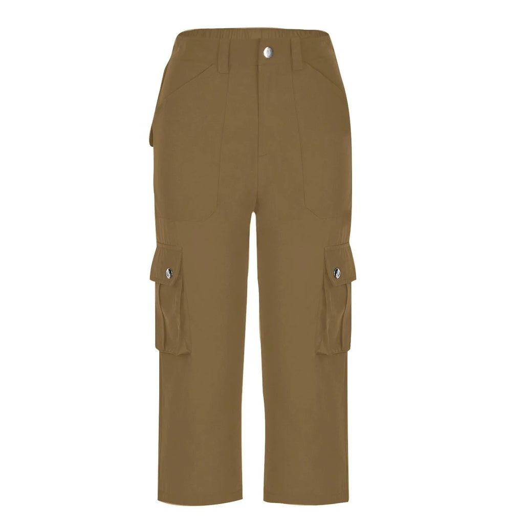 High Waist Cargo Capris Pants – Women's Summer Casual Hiking Trousers