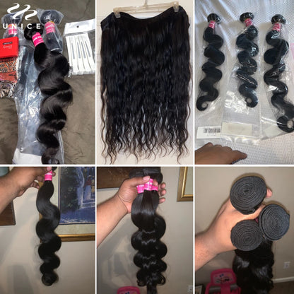 Body Wave Brazilian Human Hair Bundles 4PCS – 100% Remy Hair (8–30 Inch)