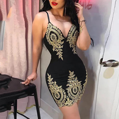 Women's Halter Neck Backless Mini Dress