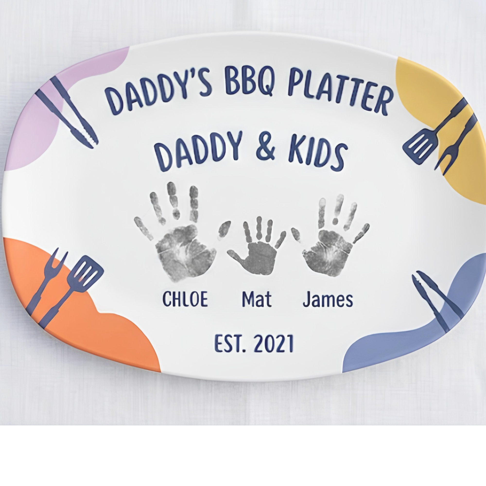 Personalized "Grill Master" Father's Day BBQ Platter
