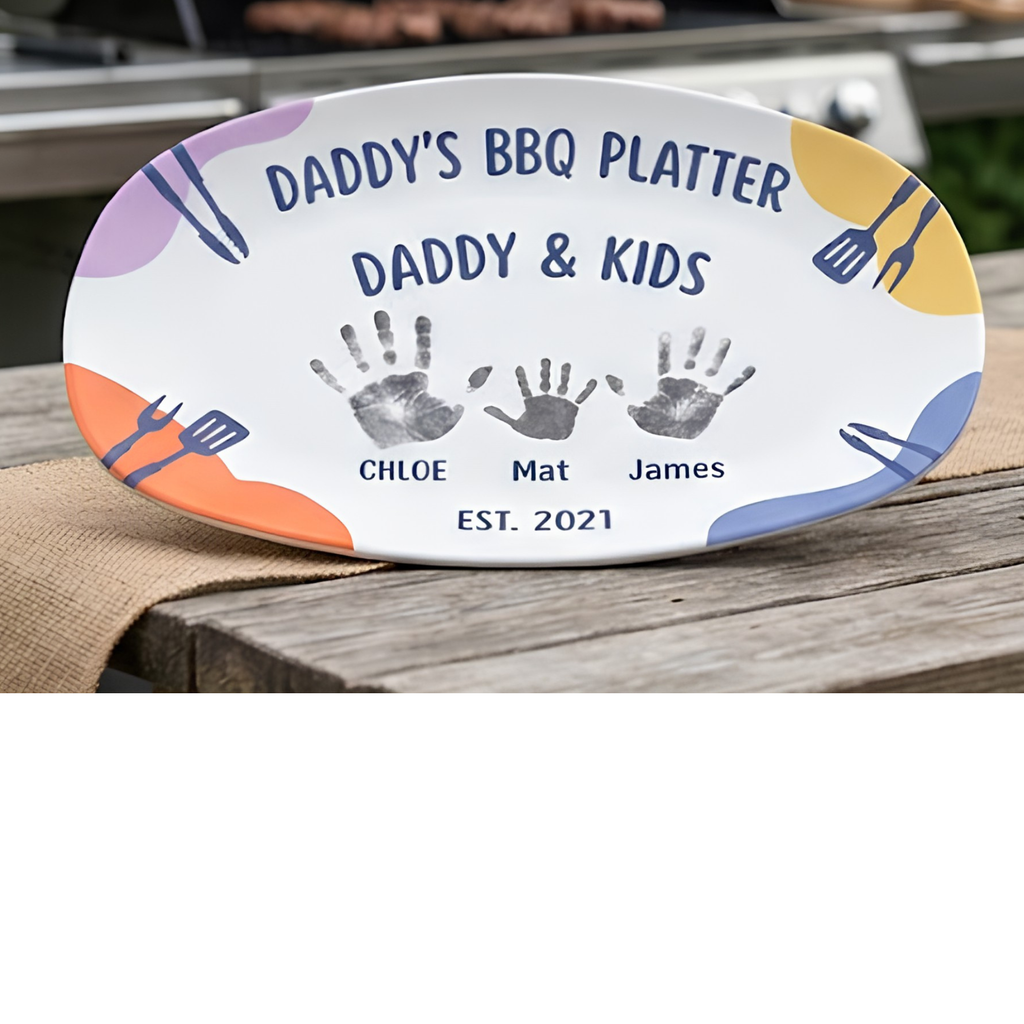 Personalized "Grill Master" Father's Day BBQ Platter