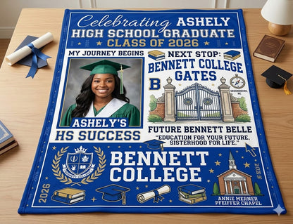 The Next Chapter Custom Graduation Transition Blanket