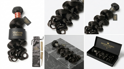 Natural Wave Brazilian Raw Virgin Hair Bundles – 100% Human Hair (10–30 Inch)