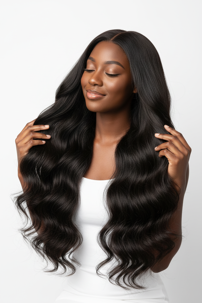 Three-quarter angle - Natural Wave Brazilian Bundles