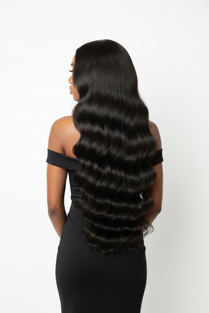 Back view - Body Wave Brazilian Bundles