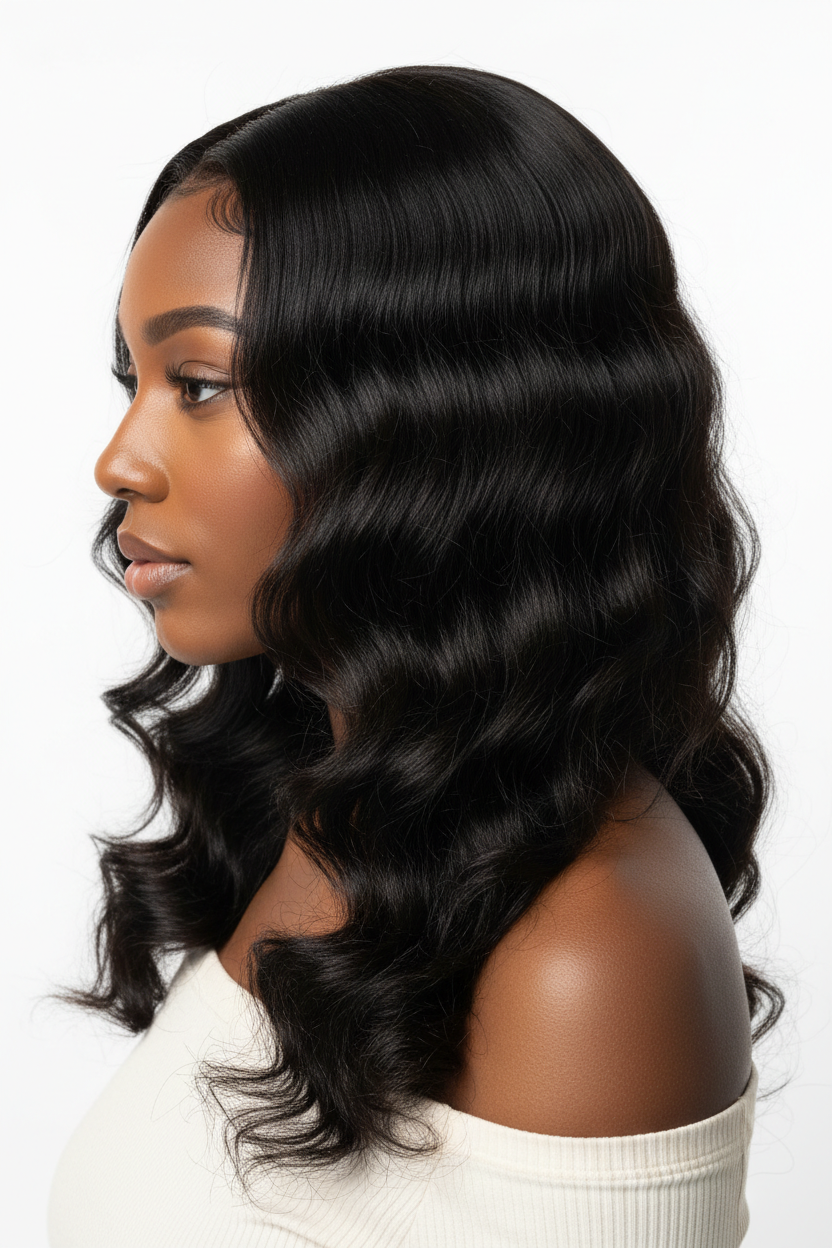 Side profile - Natural Wave Brazilian Bundles