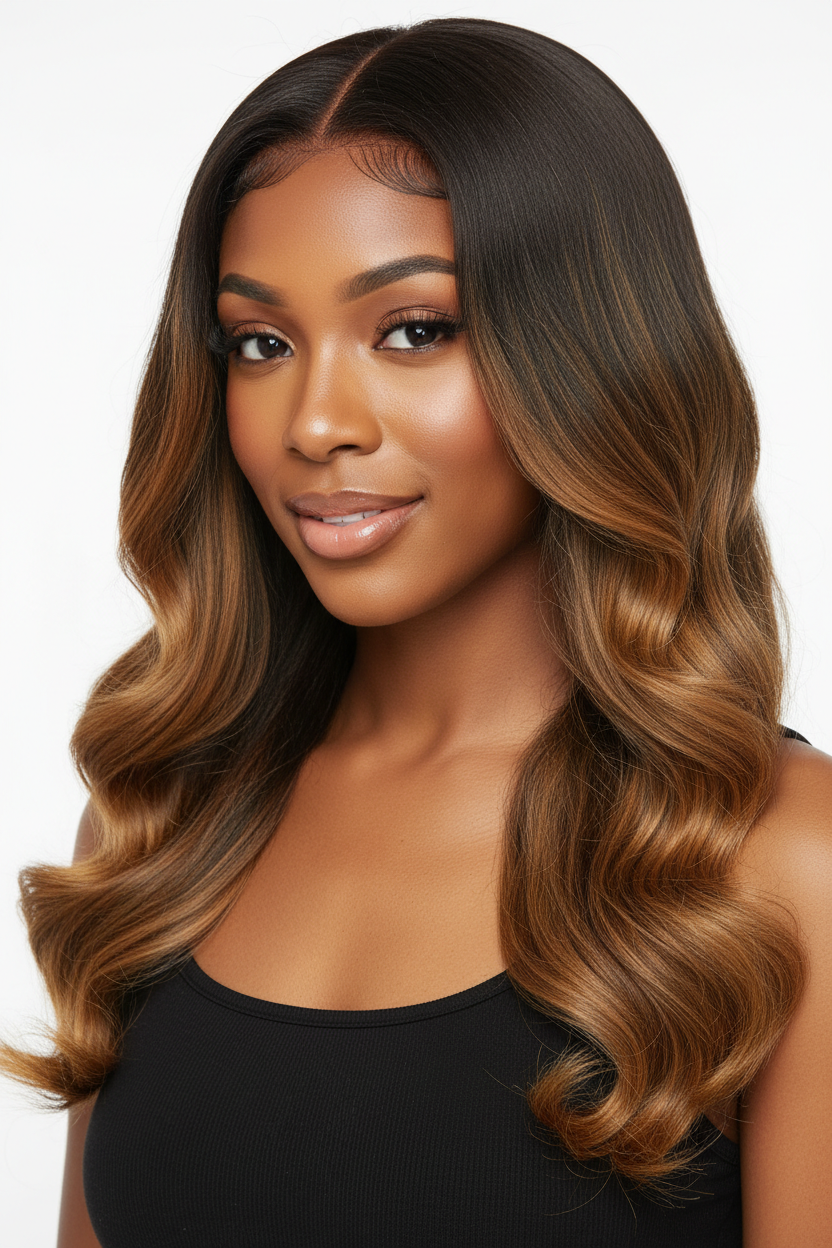 Close-up - P4/27 Ombre Body Wave Bundles