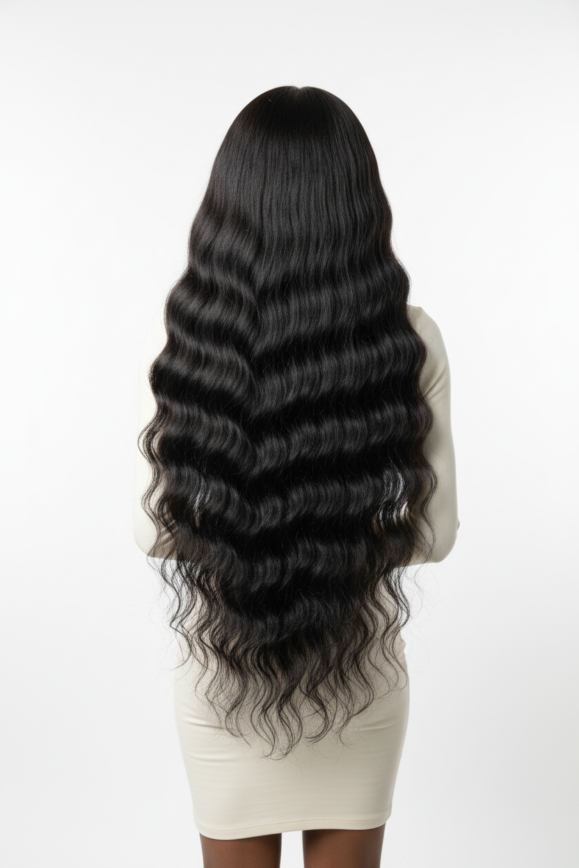 Back view - Natural Wave Brazilian Bundles