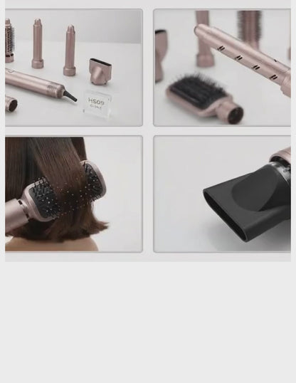 HS09 6-in-1 Professional Hair Styler: Dry, Curl & Straighten