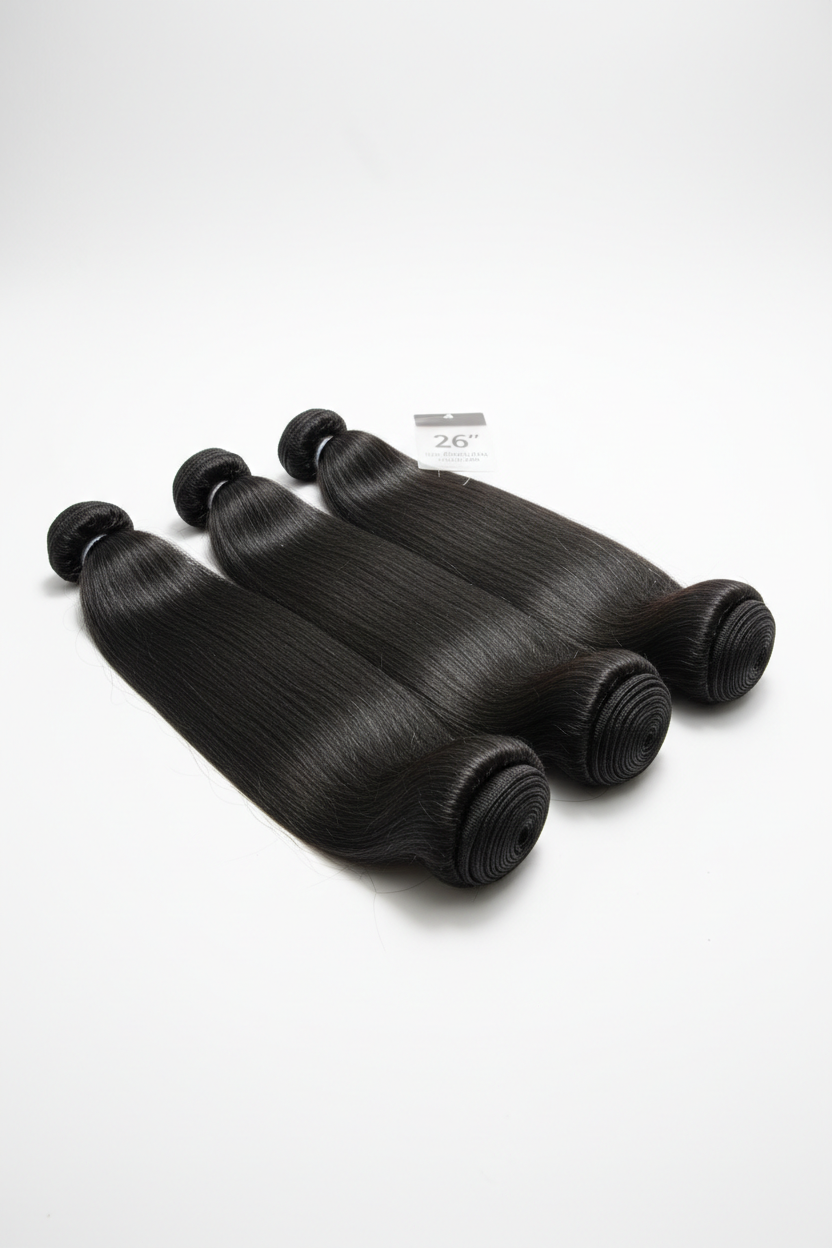 Straight Brazilian Hair 26" - 3/4 Angle