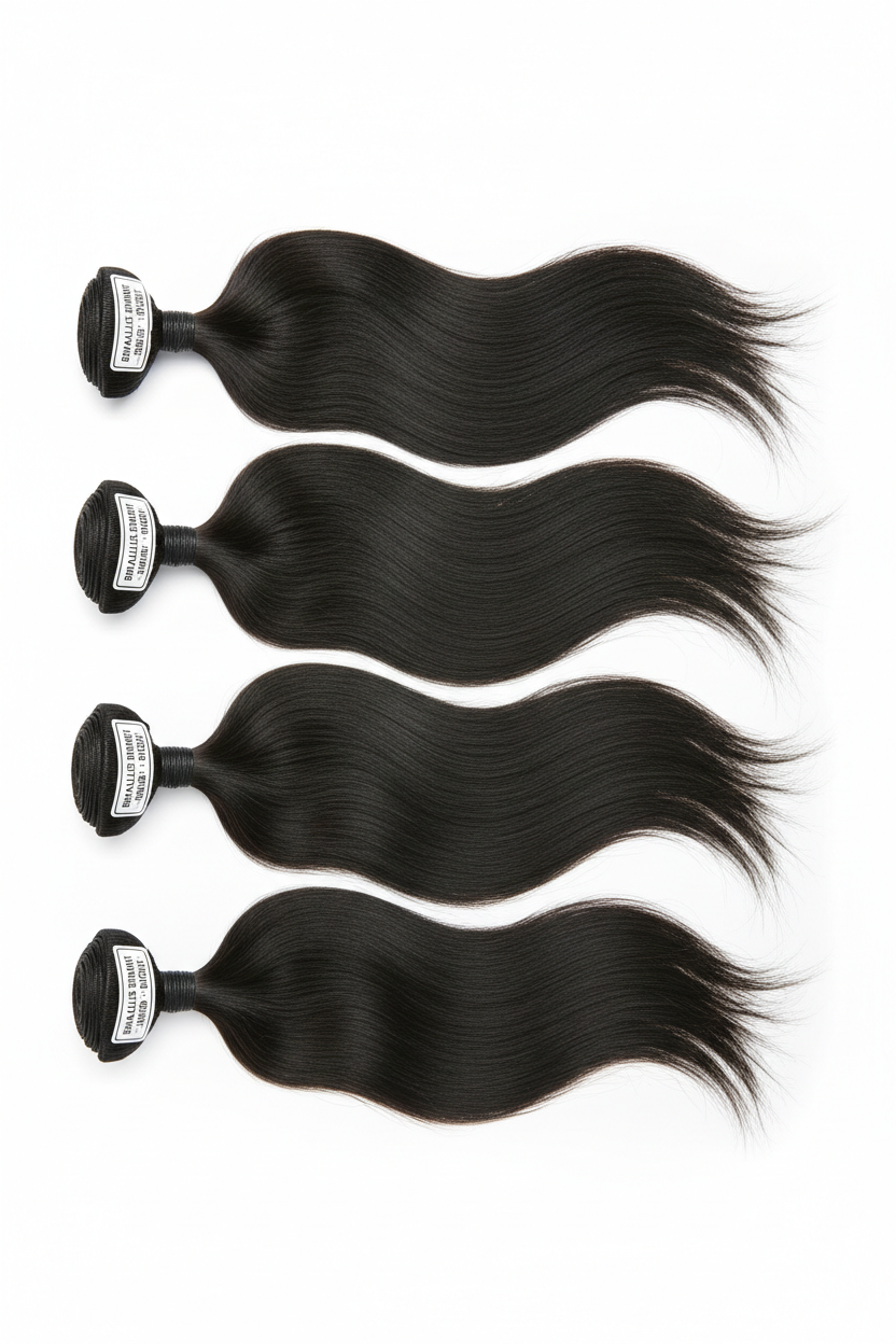 Straight Brazilian Hair 26" - Flat Lay